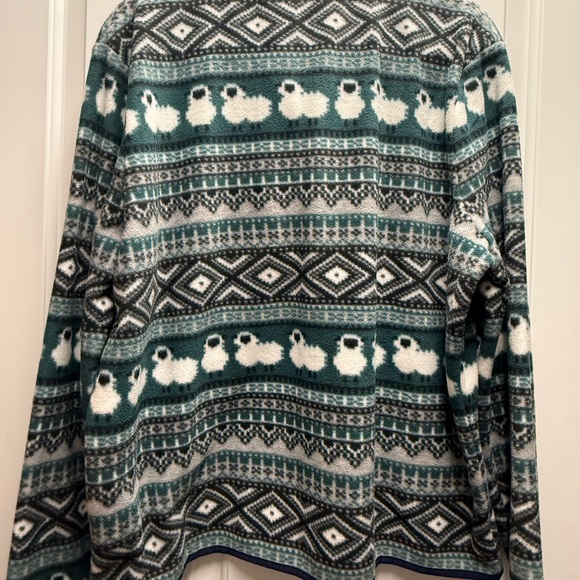 Vineyard Vines- NEW!! Women Fleece Pullover Snap- Sheep/Lamb- Size XL - Picture 5 of 5